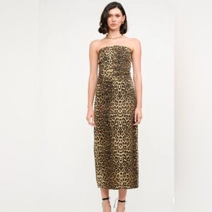 Sofie the Label - Leopard Print Strapless Maxi Dress (medium)